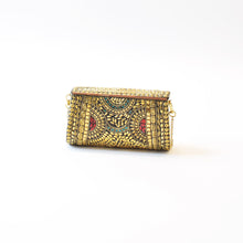 Carica l'immagine nel visualizzatore di Gallery, Clutch 3 metalli rosso e turchese