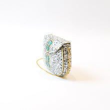 Carica l'immagine nel visualizzatore di Gallery, Clutch mosaico madreperla e turchese