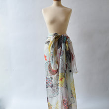 Load image into Gallery viewer, Cotton pareo lurex fiori