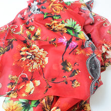 Load image into Gallery viewer, Red silk and cotton pareo