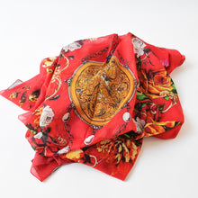 Load image into Gallery viewer, Red silk and cotton pareo