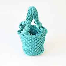 Load image into Gallery viewer, borsa macramè petrolio