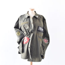 Carica l'immagine nel visualizzatore di Gallery, Giacca militare ricamata pre loved