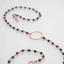 Carica l'immagine nel visualizzatore di Gallery, girocollo granati rossi e radice di zaffiro