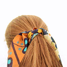 Carica l'immagine nel visualizzatore di Gallery, twilly cotone geometrie arancio