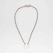 Carica l'immagine nel visualizzatore di Gallery, girocollo granati rossi e radice di zaffiro