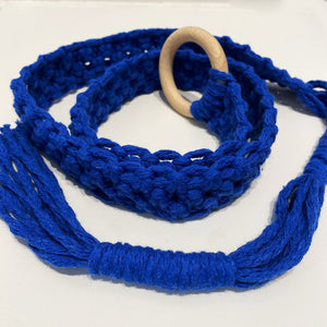 Macramè belt blue