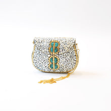 Load image into Gallery viewer, Large trapeze clutch bag gold colour
