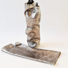 Load image into Gallery viewer, Purse with handle fabric grey and bronze
