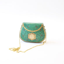 Load image into Gallery viewer, Large trapeze clutch bag gold colour
