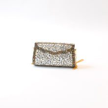 Load image into Gallery viewer, Large trapeze clutch bag gold colour
