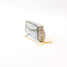 Load image into Gallery viewer, Large trapeze clutch bag gold colour

