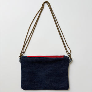 Pochette da spalla in jeans