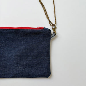 Pochette da spalla in jeans