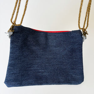 Pochette da spalla in jeans