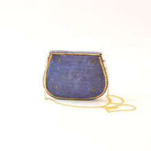 Load image into Gallery viewer, Large trapeze clutch bag gold colour
