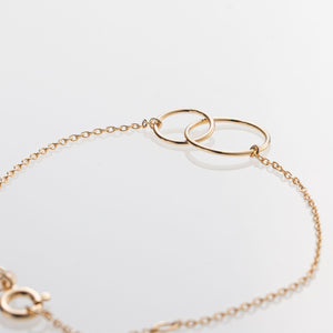 bracciale dorato catenella unione