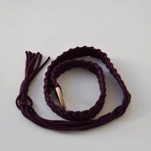 Macramè belt purple