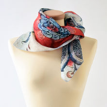 Load image into Gallery viewer, Foulard linen flower
