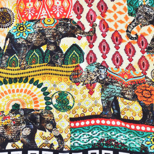 Foulard silk with elephant