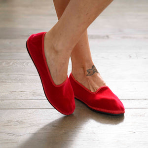 Ruby-red Friulane shoes
