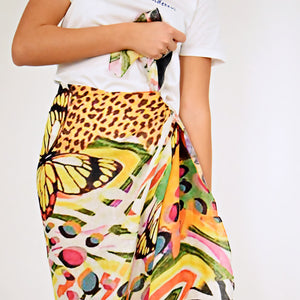 Animal print linen pareo