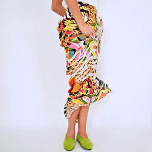 Animal print linen pareo